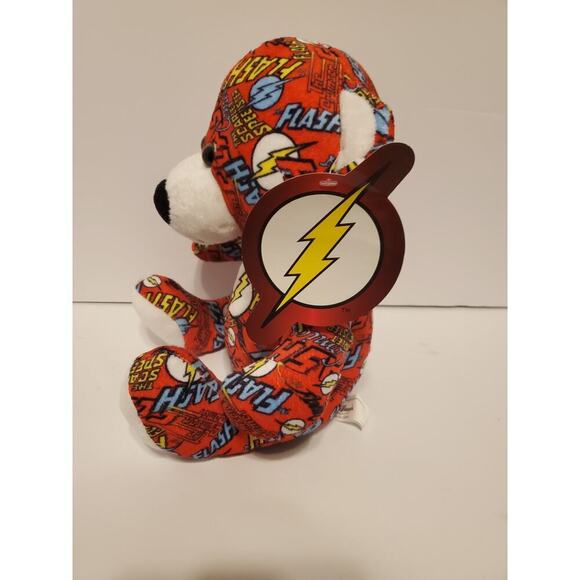 Six Flags DC Comics Flash Bear 10" Seated NWT - Picture 2 of 10
